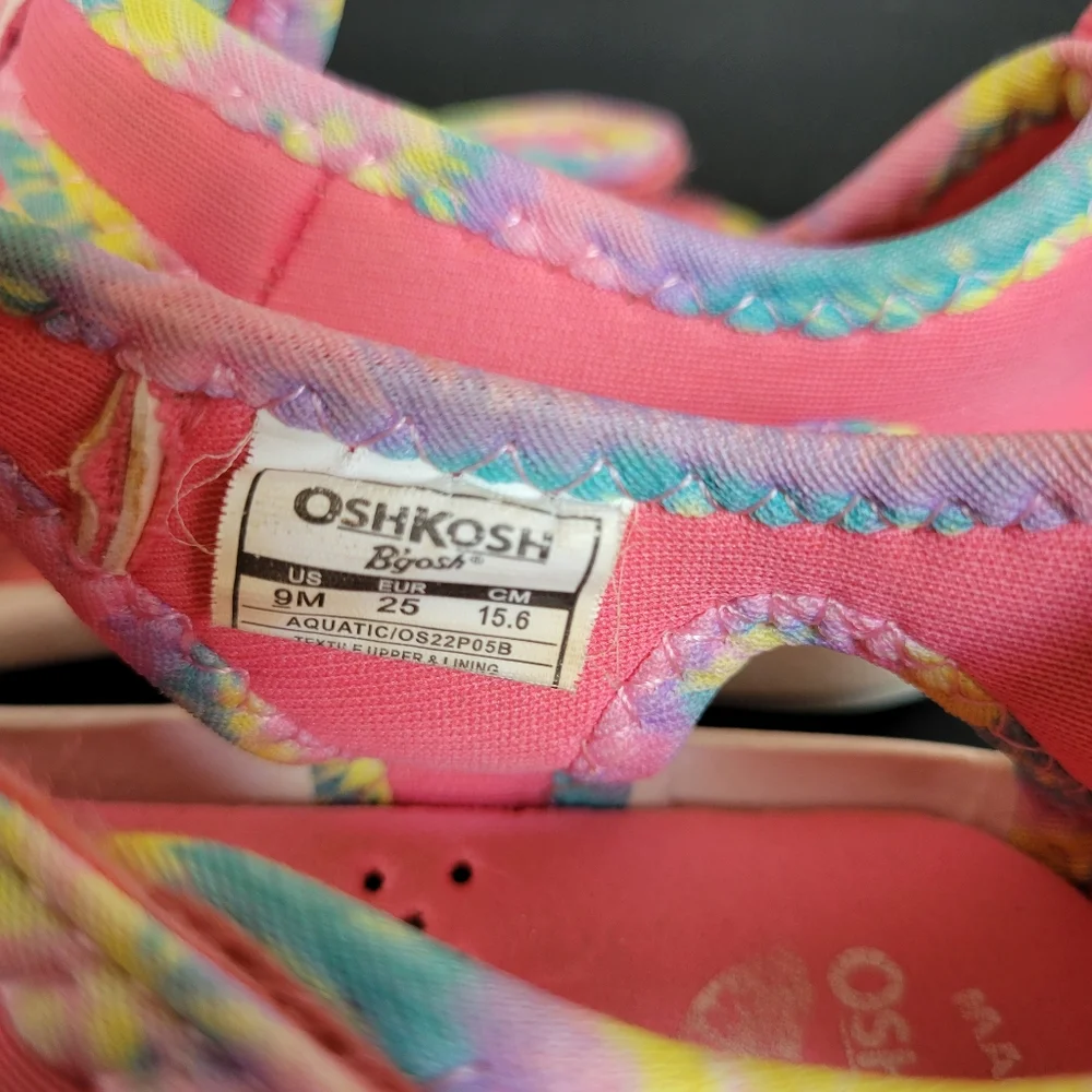 OshKosh B'Gosh Girls Aquatic‎ Water Shoes Pink 9